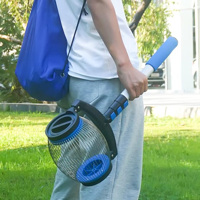 Zozen Nut Gatherer, Acorn Picker Upper, Pecan Picker Upper - Side Opening Dump, Apply to Acorns, Pecans, Buckeyes, Hickory Nuts, Nerf Balls, Golf Balls, Objects Size 3/8'' to 1''; 1 Gallon