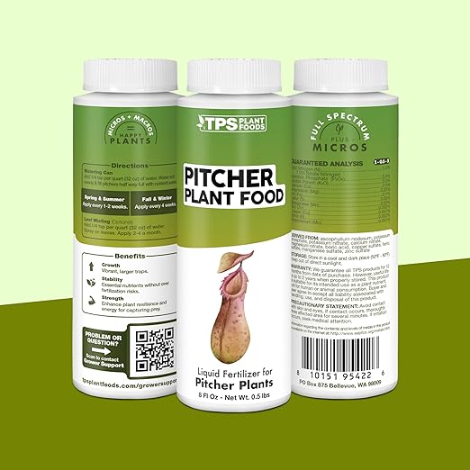 Pitcher Plant Food – Liquid Plant Food for Healthy Pitcher Development, Vibrant Color & Strong New Growth, 32 oz
