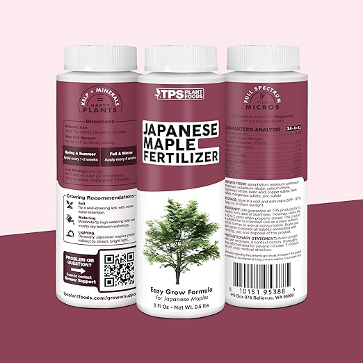 Japanese Maple Fertilizer – Liquid Plant Food for Vibrant Color, Stronger Roots & Healthy New Growth, 32 oz