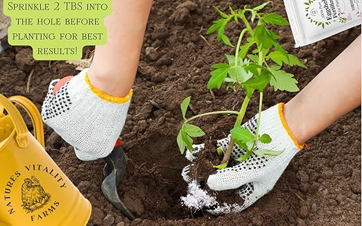 Natures Vitality Farms Eggshell Fertilizer Powder, 1 Pound, for Tomato Plants, Orchids, Calcium Magnesium Phosphorus Powder for Indoor and Outdoor Flowers and Plants