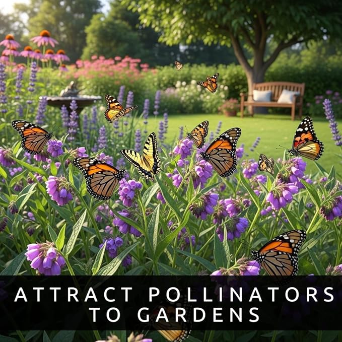 Bocking 14 Comfrey Root Cuttings to Grow - Many Uses, Pretty Flowers - Unrooted Cuttings, Grow Easily (3 Cuttings)