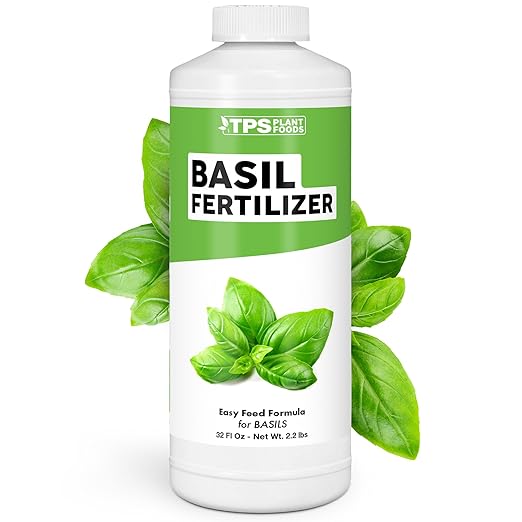 Basil Fertilizer – Liquid Plant Food for More Leaves, Fuller Plants & Fast Regrowth, 32 oz