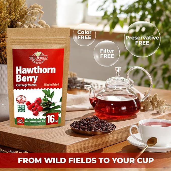 16 oz. Hawthorn Berry Herb Tea Espino blanco (Crataegus L.) - 453g Hawthorn Berry Tea