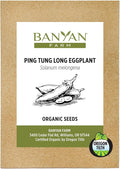 Banyan Botanicals Organic Eggplant Seeds – Ping Tung Long (Solanum Melongena) Seeds – Asian Eggplant – 30 Count – Open Pollinated Non-GMO