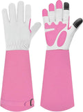 Long-Gardening-Gloves for Women/Men - Thorn Proof Rose Pruning Gloves Heavy Duty Gauntlet, Best Garden Gifts for Gardener-M
