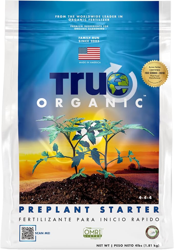 True Organic Preplant Starter – Organic Fertilizer for Seedlings and Young Plants – Promotes Vigorous Growth – 4lb Bag Covers 70 Sq. Ft.