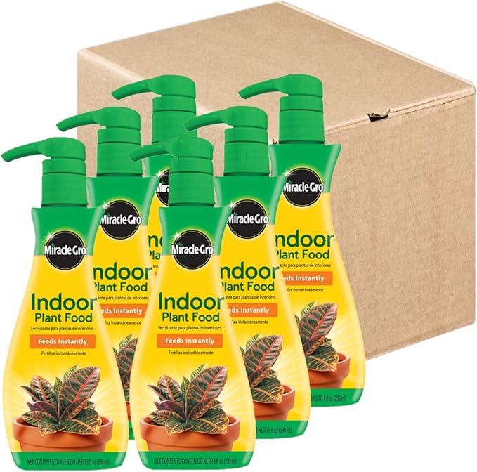 Liquid Indoor Plant Food - 8 Oz - Feeds All Indoor Houseplants - Including Edibles - Instantly / 6 Pack