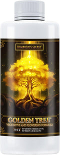 Humboldts Secret Golden Tree Liquid Plant Food | Enhances Growth Indoors or Outdoors | All-in-One Plant Nutrients for Vegetables, Trees, Flowers, Fruits, Roses, Lawns, Tomatoes | 8 Ounce