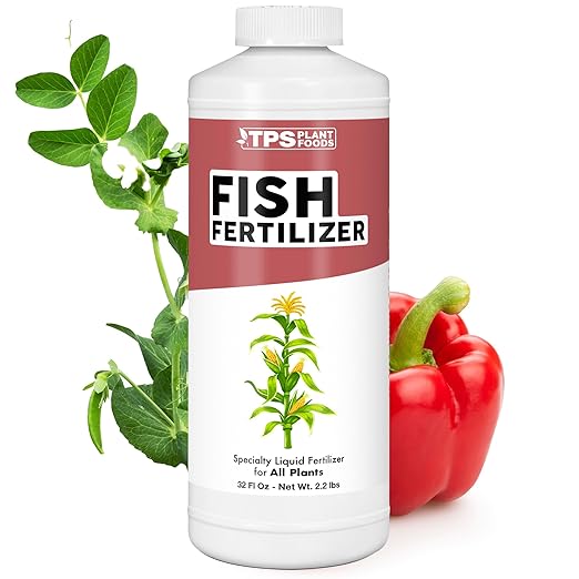 Fish Fertilizer – Liquid Fish Supplement for Lush Growth, Deep Green Leaves & Strong Roots, 32 oz
