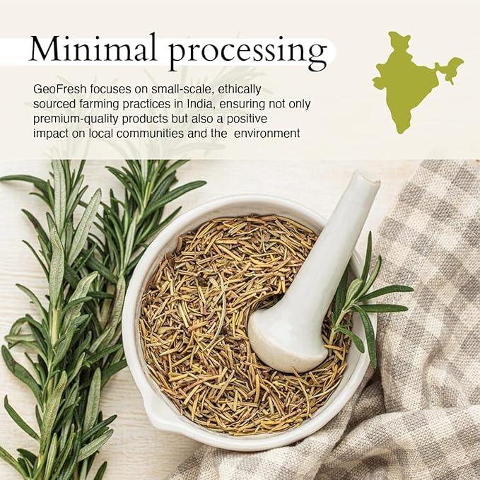 Geo-Fresh Organic Rosemary Leaves 0.88 oz - Dried Rosemary Seasoning for Cooking and Garnish - USDA Certified Organic, Non-GMO, Gluten-Free, Kosher