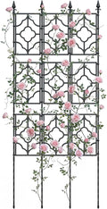 Housolution 64.57×25.28in Garden Trellis for Climbing Plants Outdoor, Plant Trellis Frame with Plastic Coated Iron Tubes for Vines Flowers Vegetable, Plant Climbing Frame Indoor Outdoor