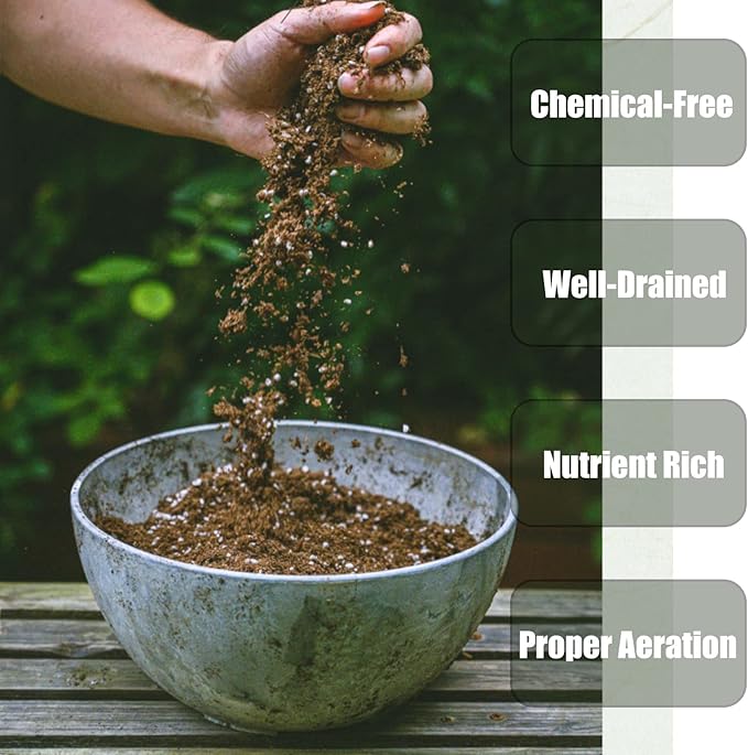 Organic Potting Soil Mix for All Indoor & Outdoor Small Containers Including Herbs, Vegetables, and Flowers 1 qt
