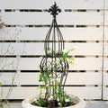 Obelisk Metal Garden Trellis for Climbing Plants - 29.5 in by 6.3 in Durable Iron Structure, Easy Assembly, Perfect for Potted Vines & Roses - Modern Vertical Gardening Support