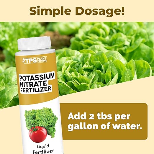 Potassium Nitrate Fertilizer – Liquid Nitrogen & Potassium Supplement for Faster Growth & More Blooms, 8 oz