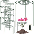 10 Pack Peony Cages and Supports 12 x 16 Inch Grow Through Plant Supports for Outdoor Plants,Plant Brace Flower Support Rings Hoops for Vegetables,Rose,Tomato,Orchids