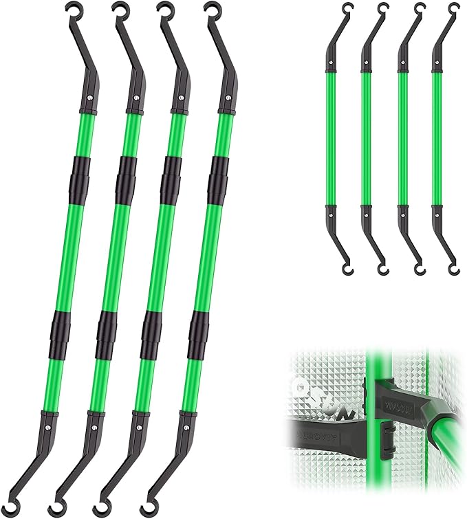 VIVOSUN Grow Tent High CFM Kit, Heavy-Duty Mounting Bars, High Airflow Support Pole Kit 39"-60" Adjustable, Suitable for 3.3’×3.3’, 4’×2’, 4’×4’, and 5’×5’ Tents, 4-Pack