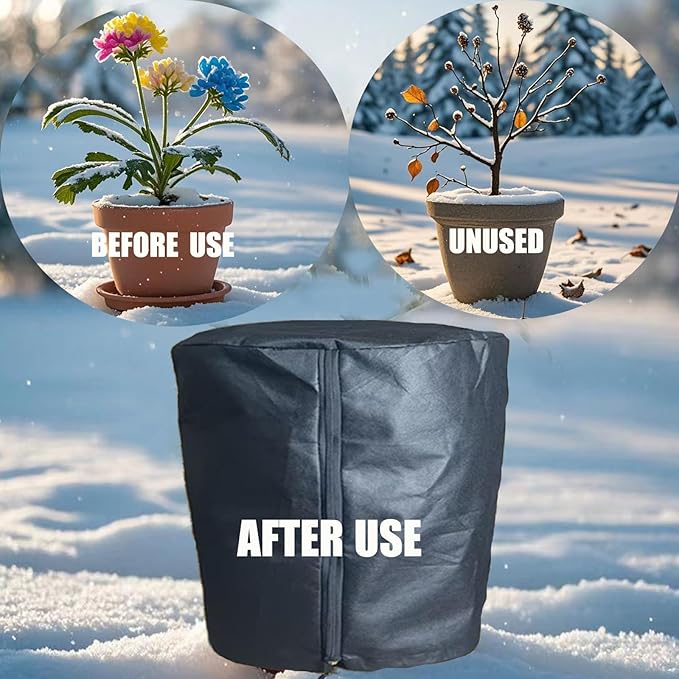 EJW Plant Covers Freeze Protection, Plant Cover, Plants Cover for Winter,Frost Blankets for Outdoor Plants,Frost Covers for Outdoor plants2 PCS, Cylindrical 19.6 * 14.5 * 14.5inch