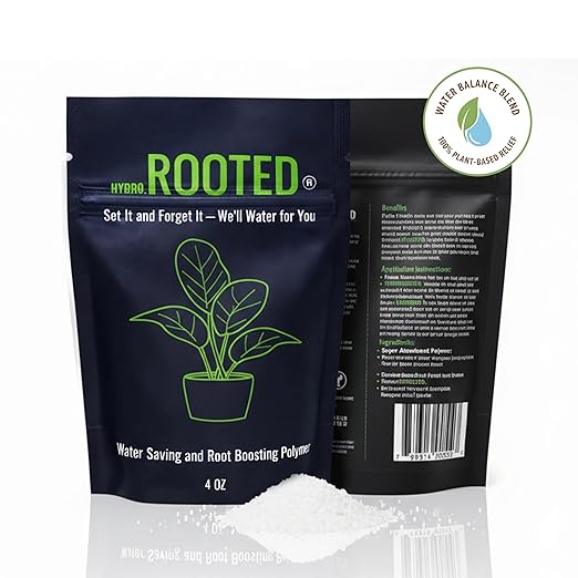 Advanced Water Retention & Root Growth Soil Additive with Polymer & Mycorrhizae for Houseplants Gardens Raised Beds Landscapes Hydro-Rooted Plants Enhances Moisture Retention & Nutrient Uptake