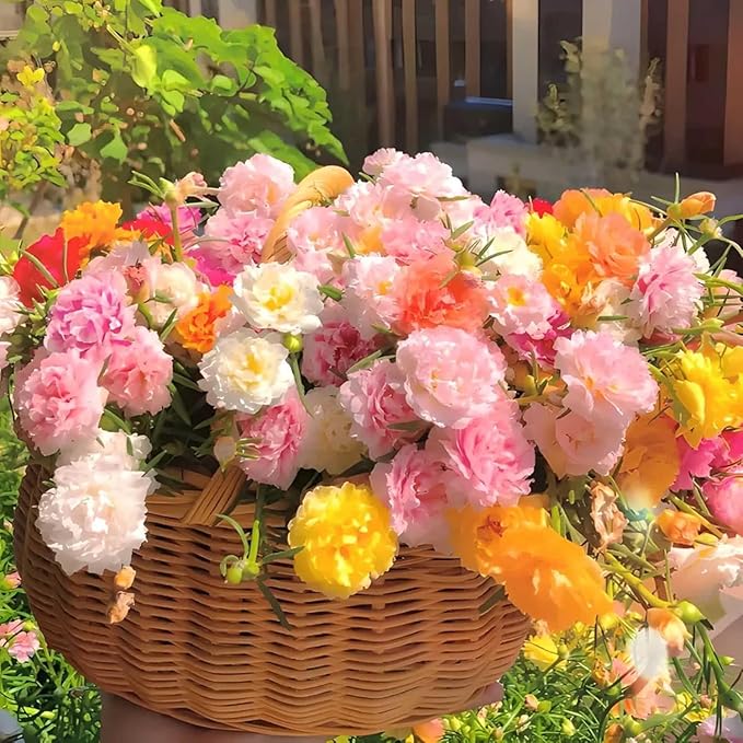 10000 Count Portulaca Moss Rose Seeds for Planting – Low-Maintenance Mixed Color Flowers, Ideal for Hot, Dry Areas, Containers & Landscape Fillers