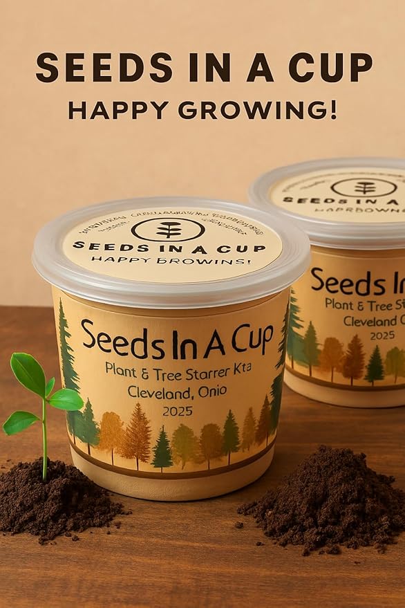 Seeds In A Cup® Custom Garden in A Box – 10-Pack Grow Kit with 50+ Vegetable & Herb Seed Options, Complete Indoor/Outdoor All-in-One Gardening Starter for Beginners, Families & Food Love