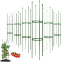 Tomato Cages for Garden&Pots, 6 Pack 50" Plant Support Trellis for Tomatoes, Cucumbers, Beans | Heavy-Duty Steel with Rust-Proof Coating | Garden Stakes for Outdoor Indoor Plants