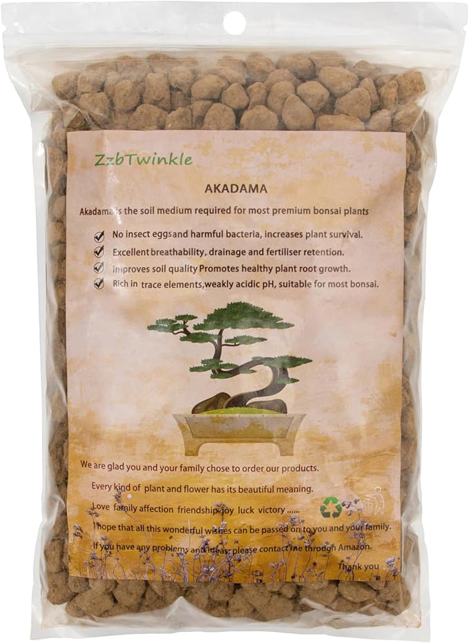 Japanese Super Hard Akadama Bonsai Soil - Large Grain (12-20mm), 6 lb (3.6 QT) | Premium Volcanic Clay Medium for Large Bonsai Drainage,Orchids & Heavy Roots
