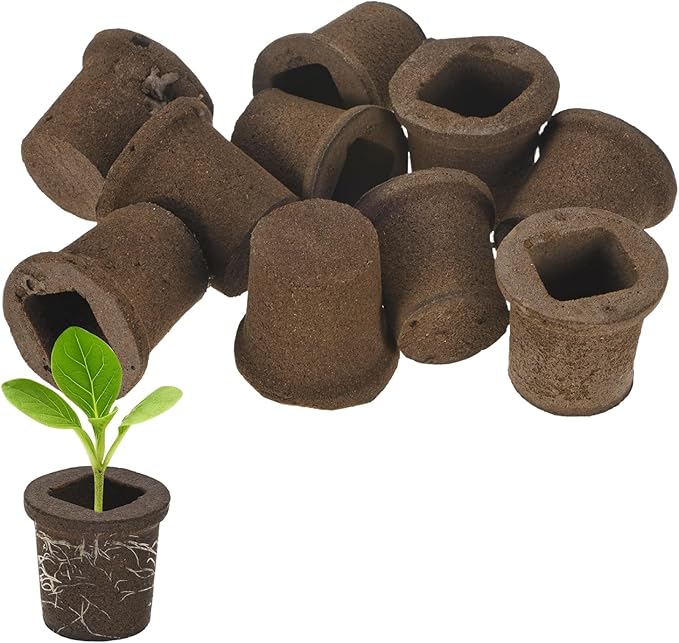 10-Pack Grow Sponges, 2.2x1.6x2 Inch Replacement Root Growth Sponges Seed Pods for Plant Rooting/Seed Germination/Hydroponic Gardens System Supplies, Starter Plug for Seeds