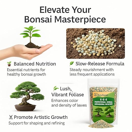 𝐁𝐄𝐒𝐓𝐒𝐄𝐋𝐋𝐄𝐑 Bonsai Fertilizer Pellets – Slow-Release Bonsai Tree Fertilizer & Food for Compact Growth, Dense Branching & Healthy Roots | Ideal for All Bonsai & Money Trees [8 OZ]