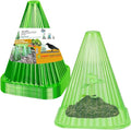 Fshow Garden Cloches,20 Pack Reusable Plant Bell Cover,Bell Jar Cloches for Protection Against Sun, Frost, Snails Etc. (Green)