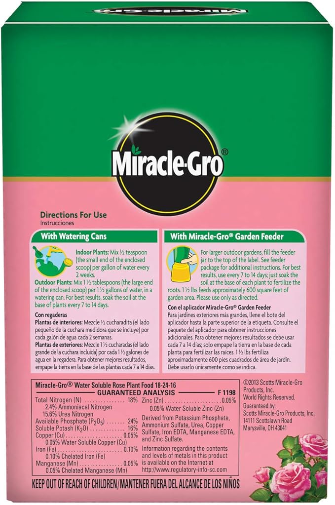 Miracle-Gro Water Soluble Rose Plant Food 1.5 lbs., 2-Pack