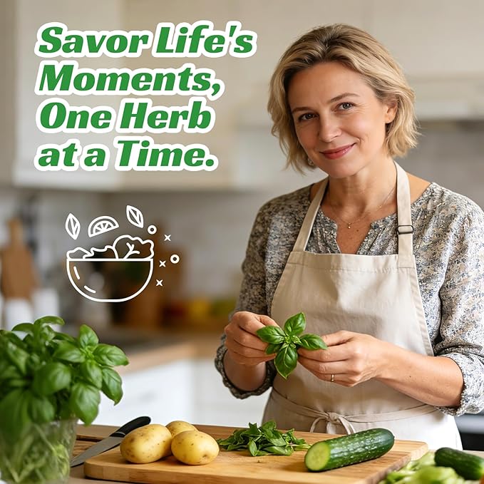 15 Herb Indoor Garden Kit Starter - Fruivity 12800+ Non-GMO Seeds with Genovese Basil, Mint, Parsley - Complete Windowsill Planter Set for Fresh Herbs, Unique Gift for Home Chefs, Women & Family