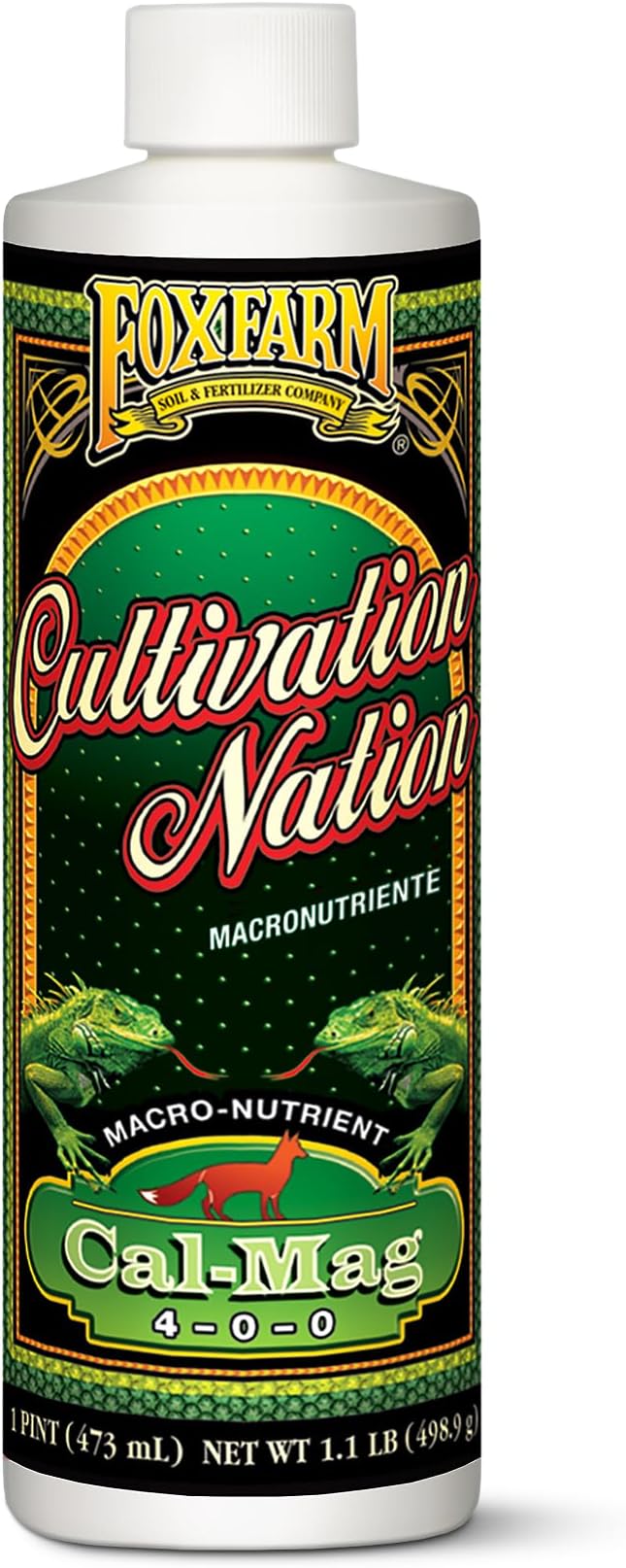 FoxFarm Cultivation Nation Cal-Mag for Plants - 4-0-0, 3% Calcium, 1% Magnesium - 1-Pint