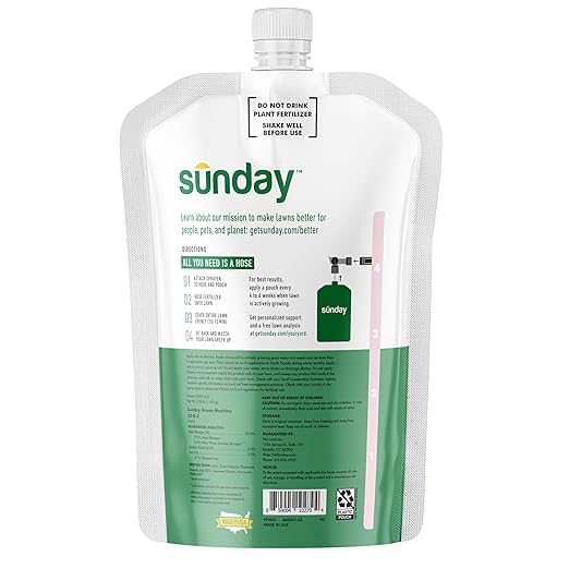 Sunday Green Machine Fertilizer, 42.3oz, 2 Pack - Liquid Lawn Fertilizer for Lush Growth - Includes Universal Sprayer Attachment - Covers Up to 10,000 Sq Ft - Easy Application in 15 Minutes or Less