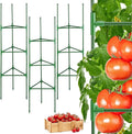 Upgraded Stable Tomato Cages - Durable Tomato Plant Stakes Trellis for Garden, Easy to Assemble, Up to 45Inch, Adjustable Tomato Plant Support for Vertical Climbing Plants Vegetable Flower, 3Pack
