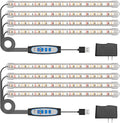 Plant Grow Light Strips, 240 LEDs Grow Lights for Indoor Plants Full Spectrum with Upgrade Timer 6/12/16 Hrs, 3 Spectrum Modes, Sunlike Grow Lamp for Seedlings Hydroponics Succulent, 2 Pack