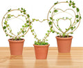 Hoya Trellis 3 Size Indoor Plants Flower Support Stakes Round or Heart Metal Trellis Set Garden Tool Accessories for Small Potted Vine Climbing Houseplants (GoldenCH)