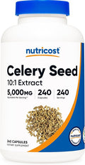 Nutricost Celery Seed Capsules 5,000mg Per Serving, 240 Capsules - GMO-Free, Gluten-Free