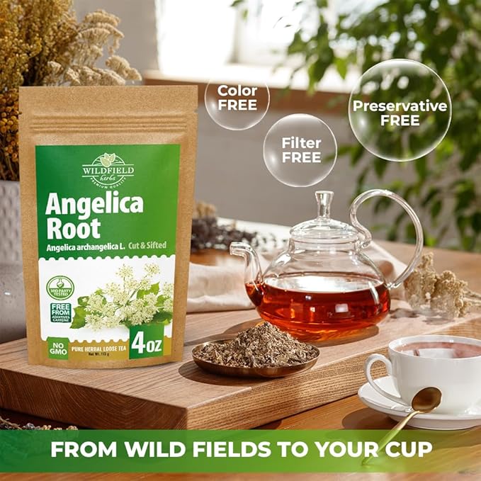4 oz. Angelica Root Bulk Herb Herbal Tea (Angelica Archangelica) - 113g Herb Tea Raiz De Angelica