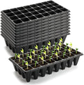 RooTrimmer 10 Pack 32 Cell Seed Starter Trays - Extra Deep 4.33" Plastic Nursery Trays, 20" x 10"，Fits Standard 1020 Flats
