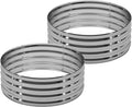 DIIYIV 2PCS 3x3x1FT Galvanized Raised Garden Bed Kit,Vegetable Boxes-Round Metal Flower Box,Large Planter Raised Beds Outdoor Garden for Planting,Fruit,Herb-Silver