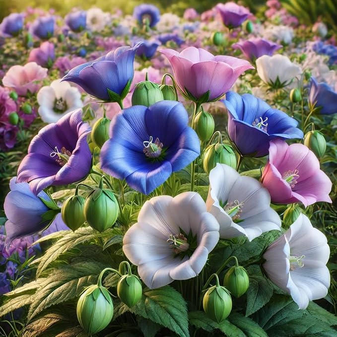 Balloonflower Mix Seeds – Perennial Flower (Platycodon grandiflorus) | Unique Balloon-Shaped Buds, Colorful Blooms in Blue, Pink & White