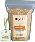 Bulk Rye Berries - Certified 100% Organic - Extra Clean - Great for Mushroom Spawn, Cooking, Brewing & Distilling - Triple Washed, non-GMO and in Resealable Bag - by Mycology Basics (10 lbs)