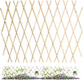 2 Pcs 48x72 Inch Expandable Bamboo Trellis, Garden Lattice Fence, Expandable Fence for Climbing Plants, Vines & Ivy,Pet & Dog Barrier