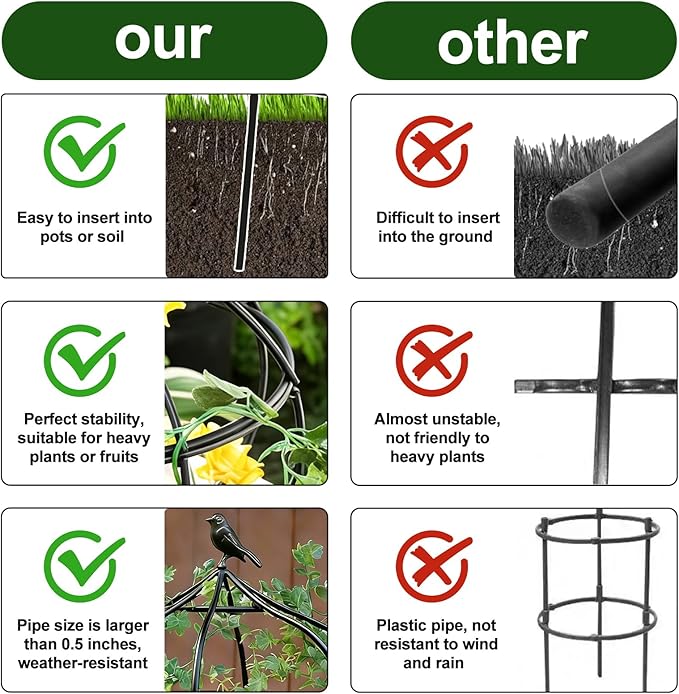 Sturdy Metal Garden Obelisk Trellis for Climbing Plants - 11.5" x11.5" x18" Versatile Support for Roses, Topiaries & Houseplants - Easy to Assemble, Durable & Decorative for Indoor/Outdoor Displays