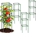 4 Pack Tomato Cages for Garden, 43.3 Inch Tall Tomato Trellis Plant Support, Adjustable Garden Trellis for Climbing Vegetables, Plants, Flowers and Fruits(14.5" x 14.5")