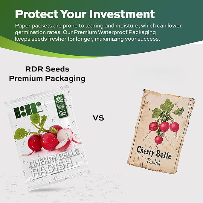 500 Cherry Belle Radish Seeds | USA Grown, Non-GMO, Heirloom | Fast-Growing, Sweet & Crisp | Harvest in 25 Days | Spring Vegetable for Gardeners of All Levels