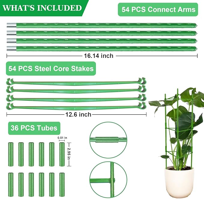 Moirsunt 6 Packs Tomato Cages Plant Cages Deformable Up to 48inch Garden Tomato Stakes Vegetable Trellis, Plant Supports Tomato Trellis for Vertical Climbing Plants Flowers Fruits