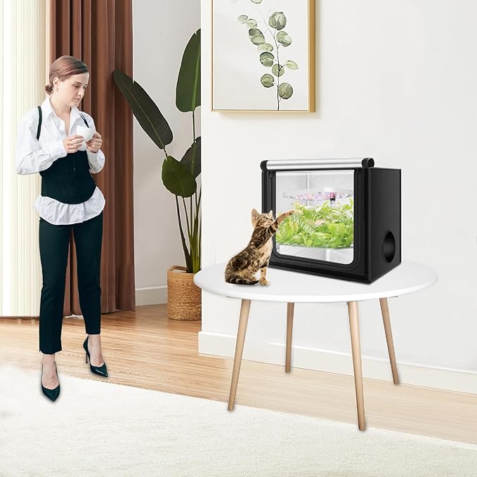 MELONFARM 24"x16"x24" Grow Tent, Double Transparent Viewing Door Indoor Grow Tent, Growing Tent with High Reflective Mylar & Floor Tray, Plant Tent for Indoor Hydroponics Growing