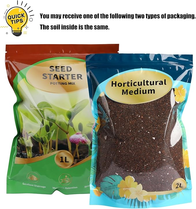 Seed Starter Potting Soil Mix 4qt, Seed Starting Mix for Germination and Growth, Loamy Compost Well-Drainaged Soil Fit for Vegetable, Flower, houseplant