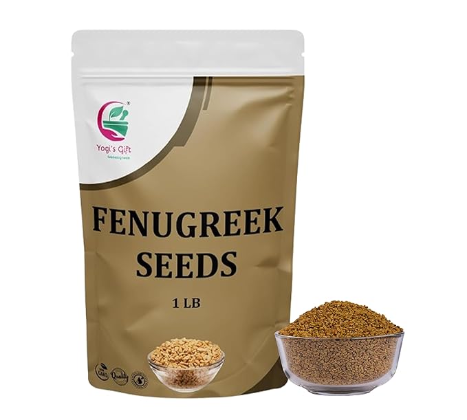 Fenugreek Seeds 1 LB, 100% Pure & Natural, Perfect for Cooking, Herbal Uses & Overall Wellness, Resealable Bag for Freshness - By Yogi’s Gift®